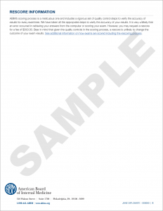 score report sample image